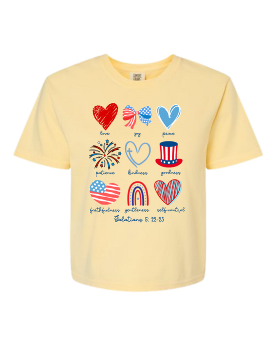Galatians 5 - Patriotic - Comfort Colors - Boxy T - Assorted Colors