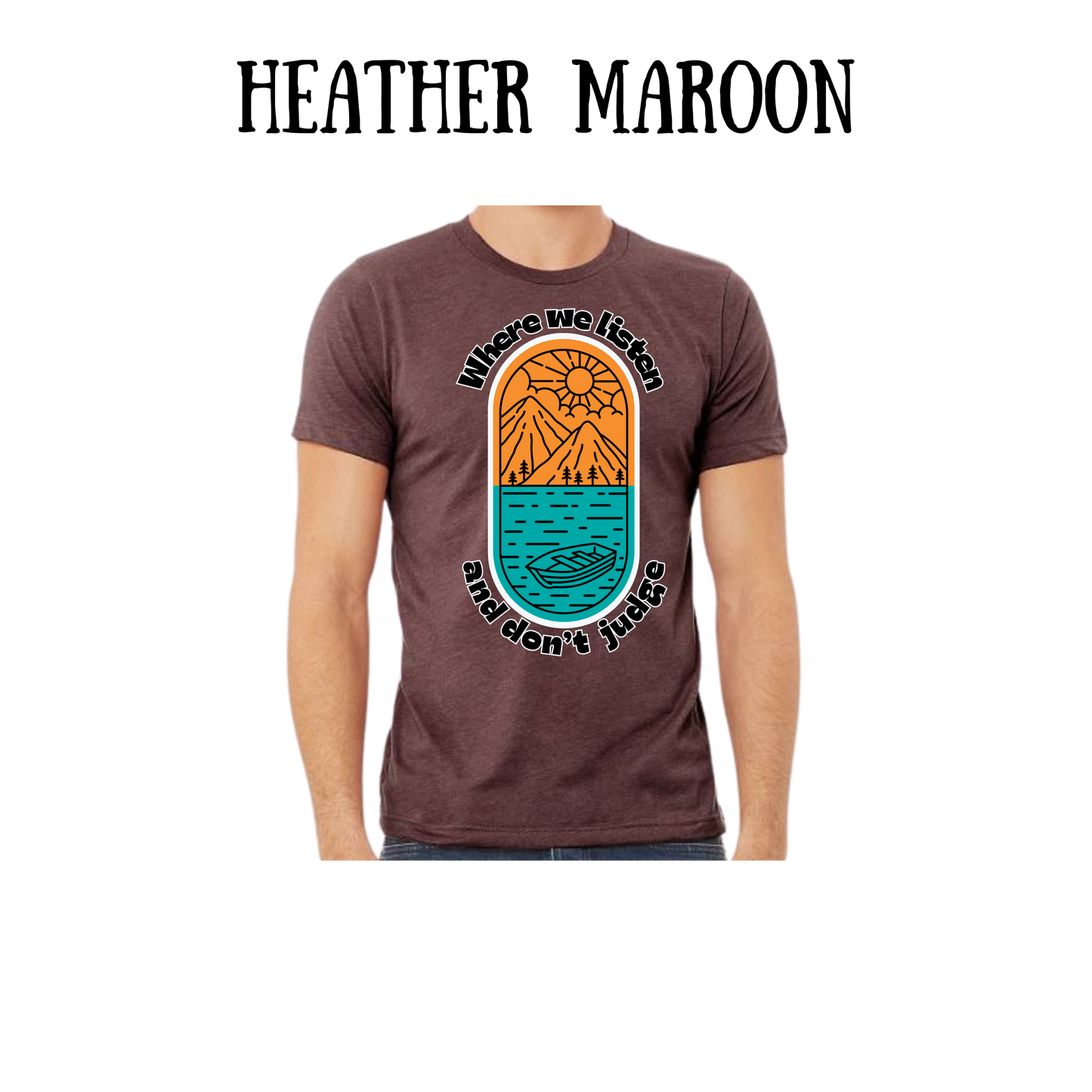 CP - Where We Listen and Don't Judge - Unisex Tee - Pinks, Purples, Neutrals