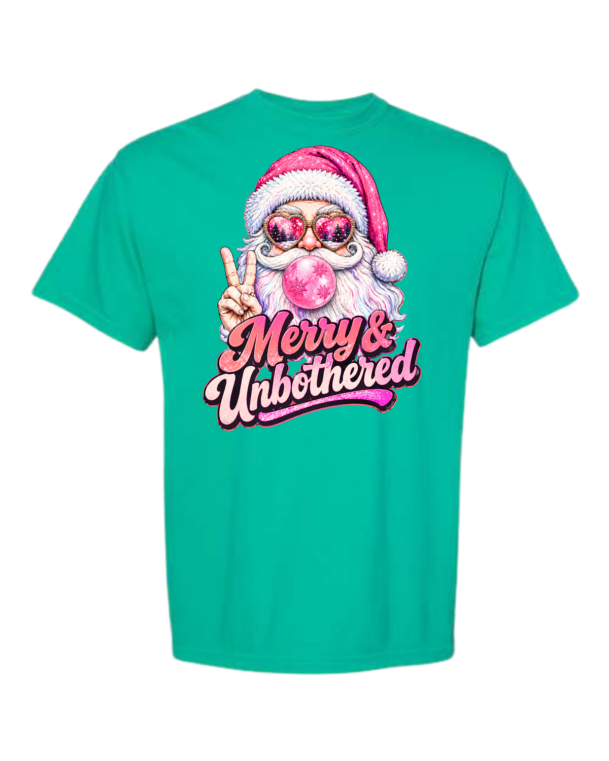 Merry & Unbothered - Comfort Colors - Heavyweight Unisex Tee - Greens