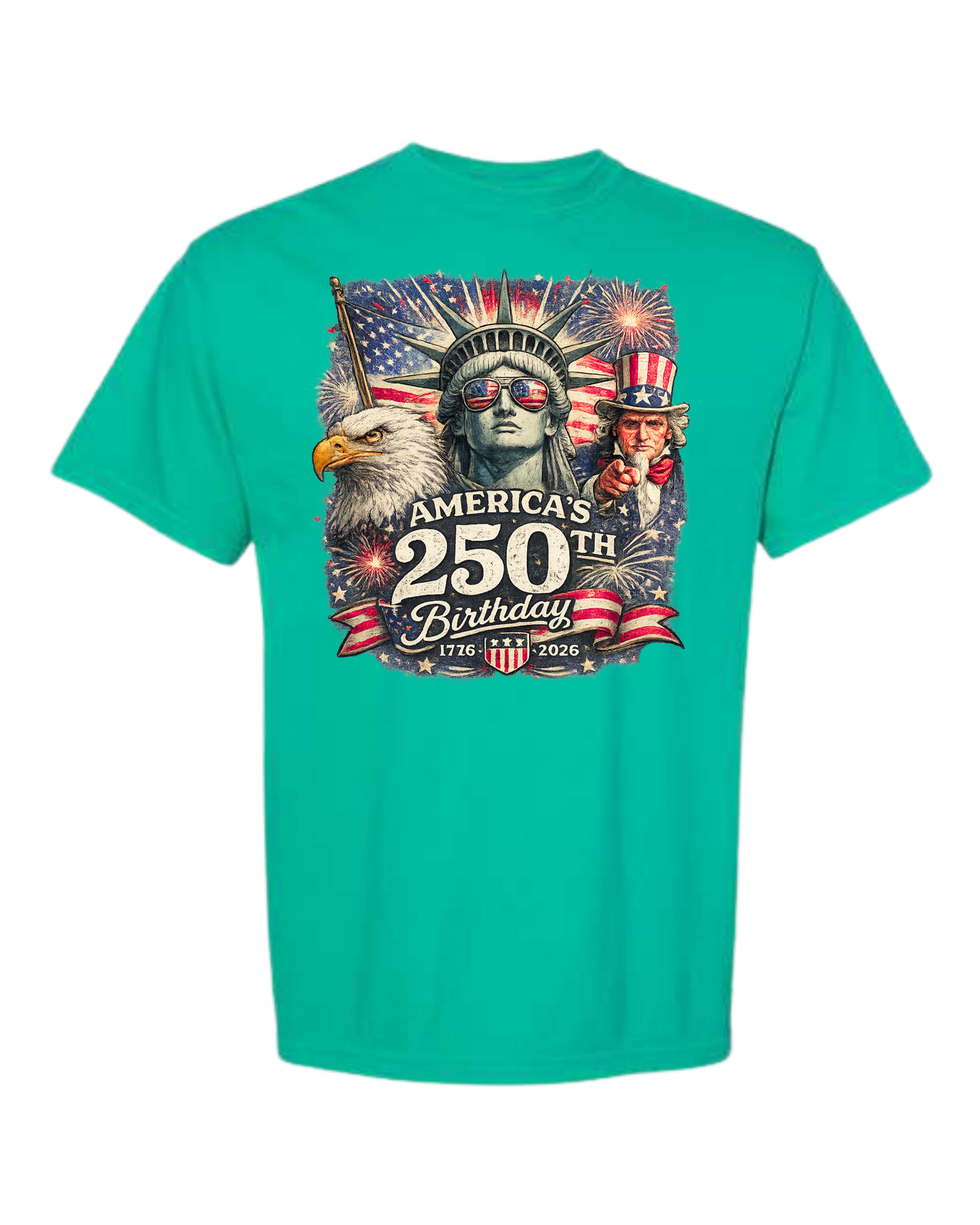 America's 250th Birthday - Comfort Colors - Heavyweight Unisex Tee - Greens