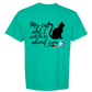 My Cat and I spill the tea about you - Comfort Colors - Heavyweight Unisex Tee - Greens