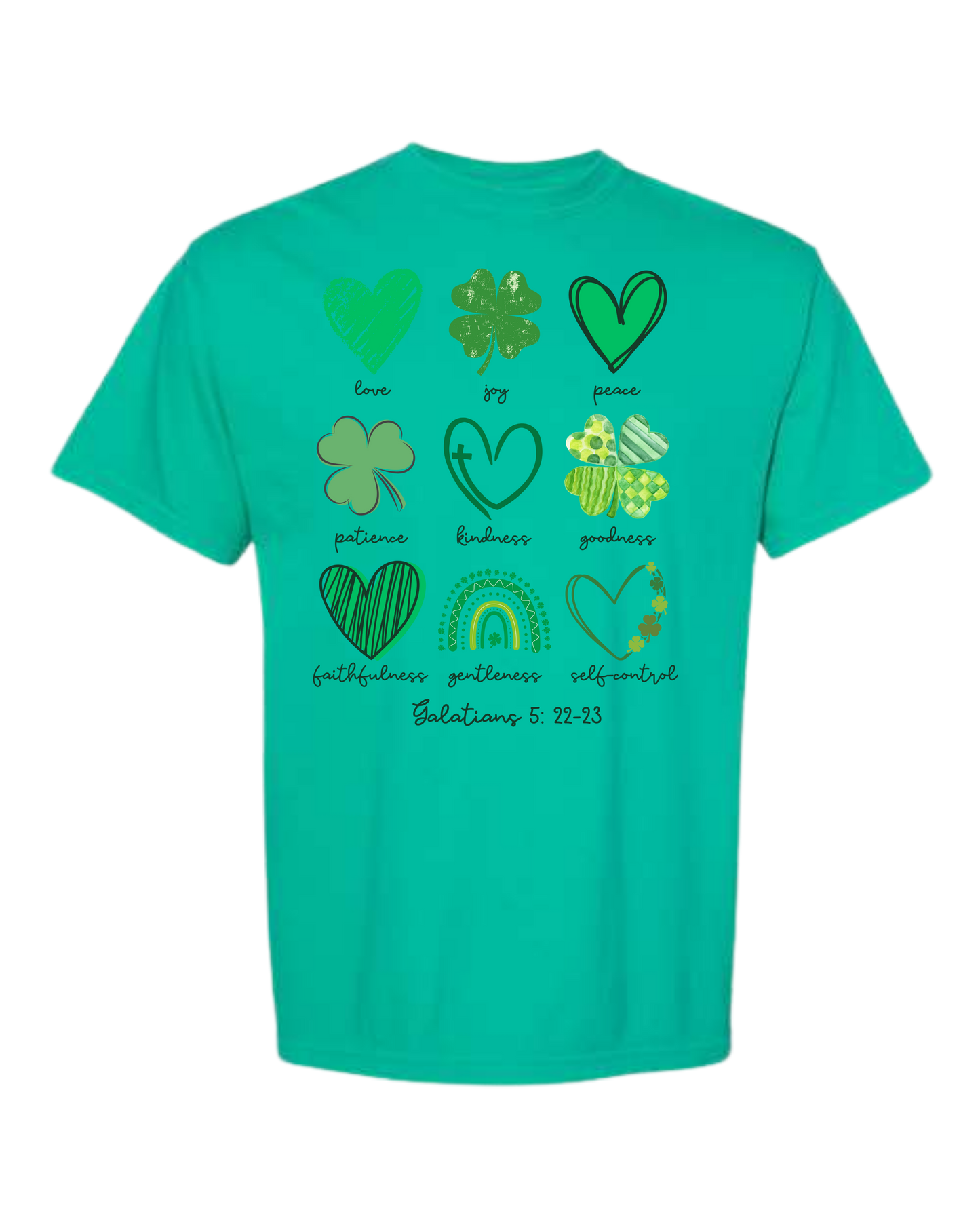 Galatians 5 - St Patrick's Day - Comfort Colors - Heavyweight Unisex Tee - Greens