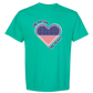 One Nation One Heart - Comfort Colors - Heavyweight Unisex Tee - Greens