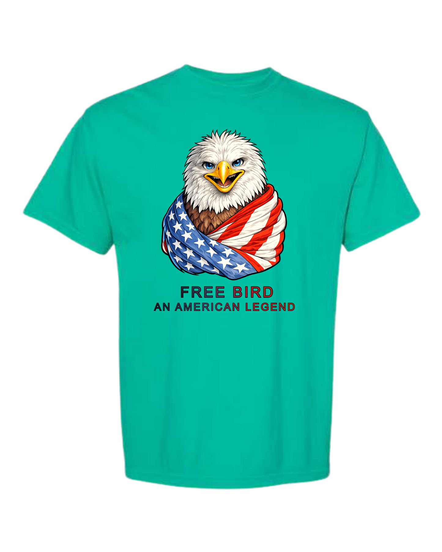 Free Bird An American Legend - Comfort Colors - Heavyweight Unisex Tee - Greens