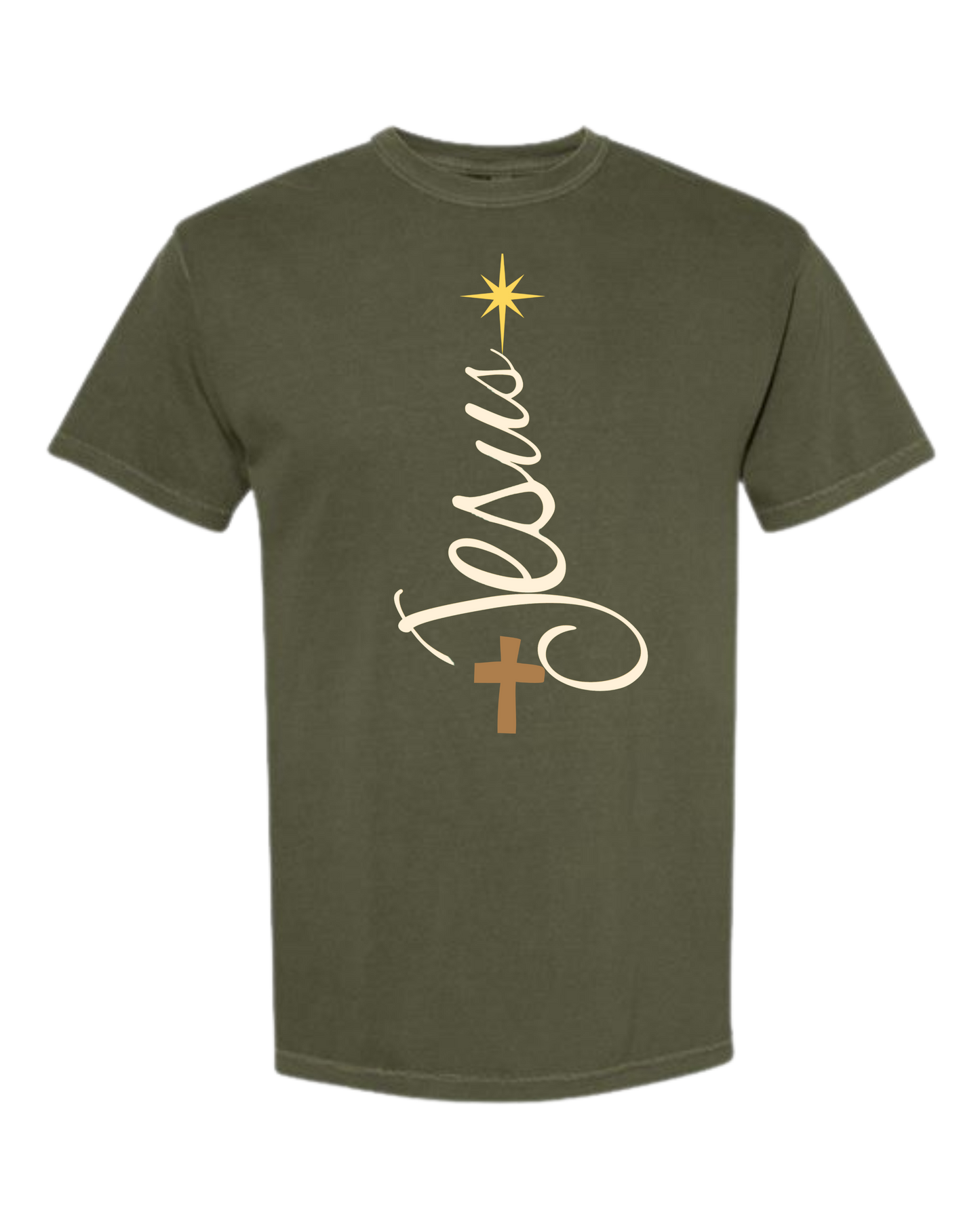 Jesus Tree - Comfort Colors - Heavyweight Unisex Tee - Greens