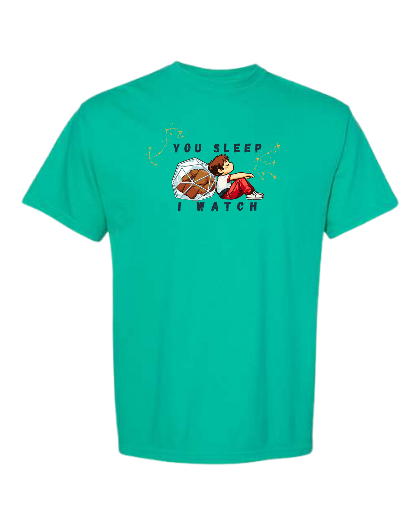 You Sleep I Watch - Comfort Colors - Heavyweight Unisex Tee - Greens