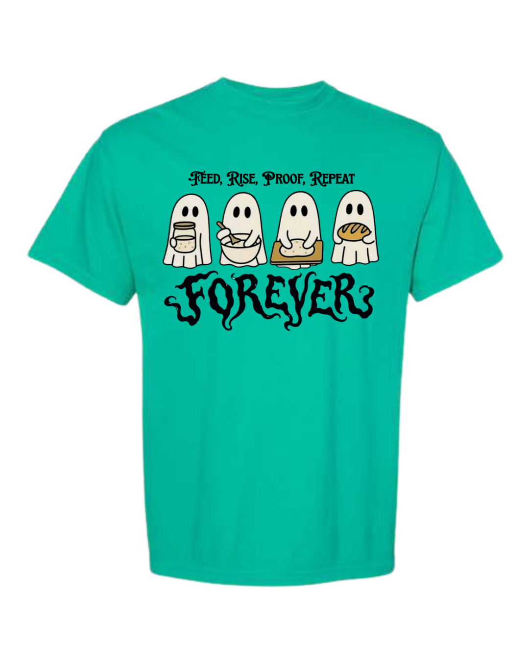 Sourdough Ghosties - Comfort Colors - Heavyweight Unisex Tee - Greens