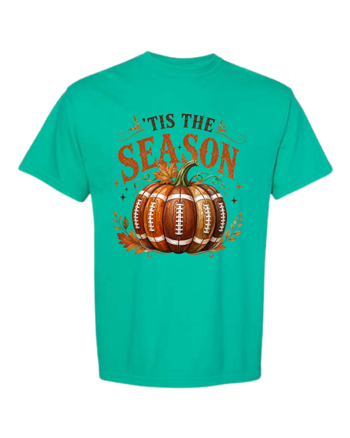 'Tis Football Season - Comfort Colors - Heavyweight Unisex Tee - Greens