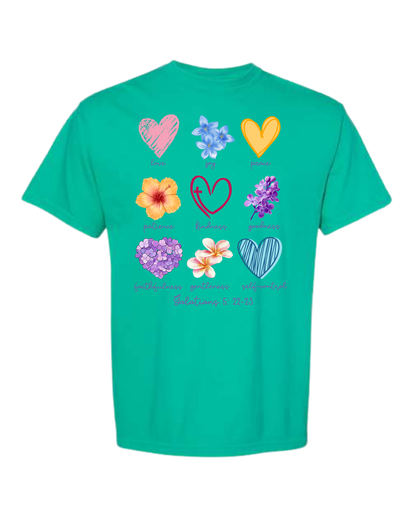 Galatians 5 - Spring - Comfort Colors - Heavyweight Unisex Tee - Greens