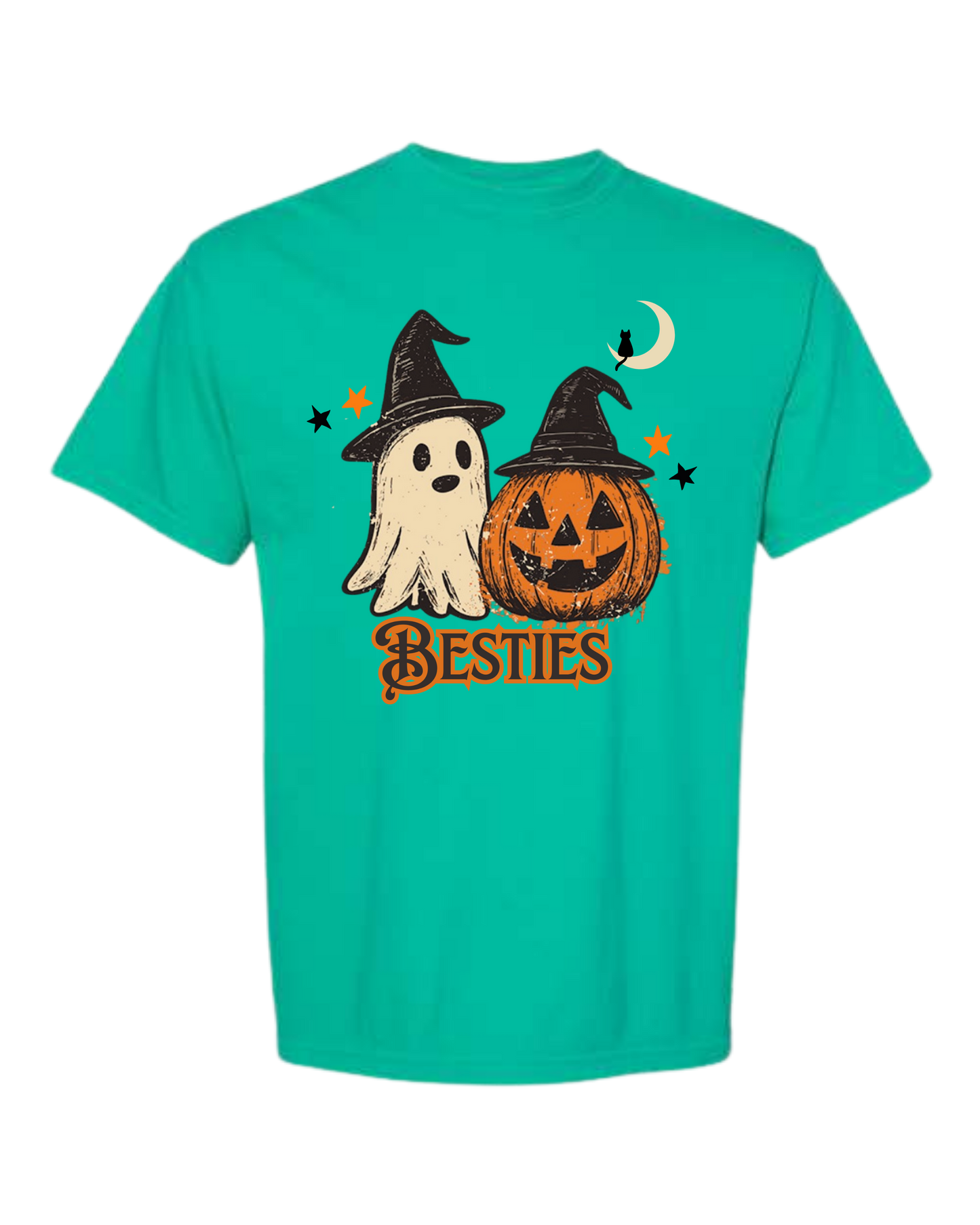 Halloween Besties - Comfort Colors - Heavyweight Unisex Tee - Greens
