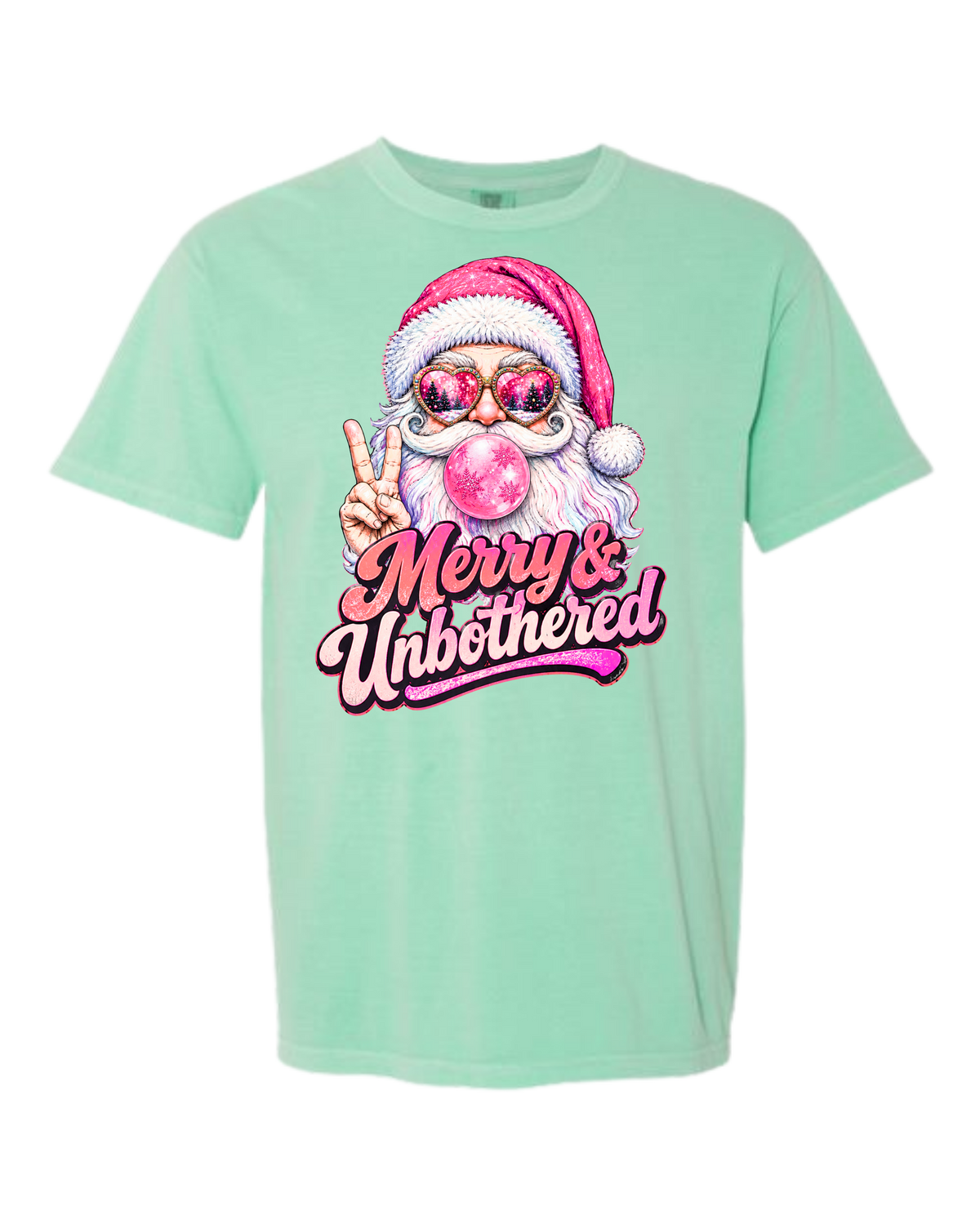 Merry & Unbothered - Comfort Colors - Heavyweight Unisex Tee - Greens