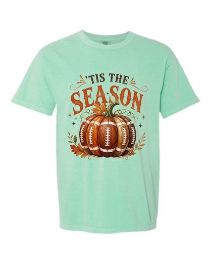 'Tis Football Season - Comfort Colors - Heavyweight Unisex Tee - Greens
