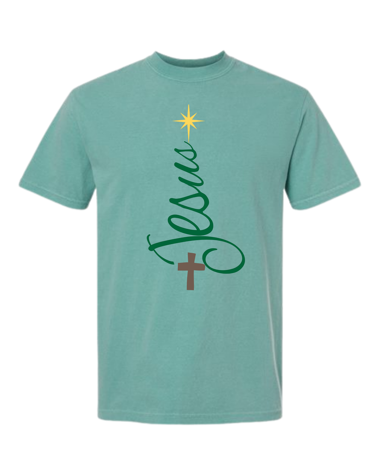 Jesus Tree - Comfort Colors - Heavyweight Unisex Tee - Greens