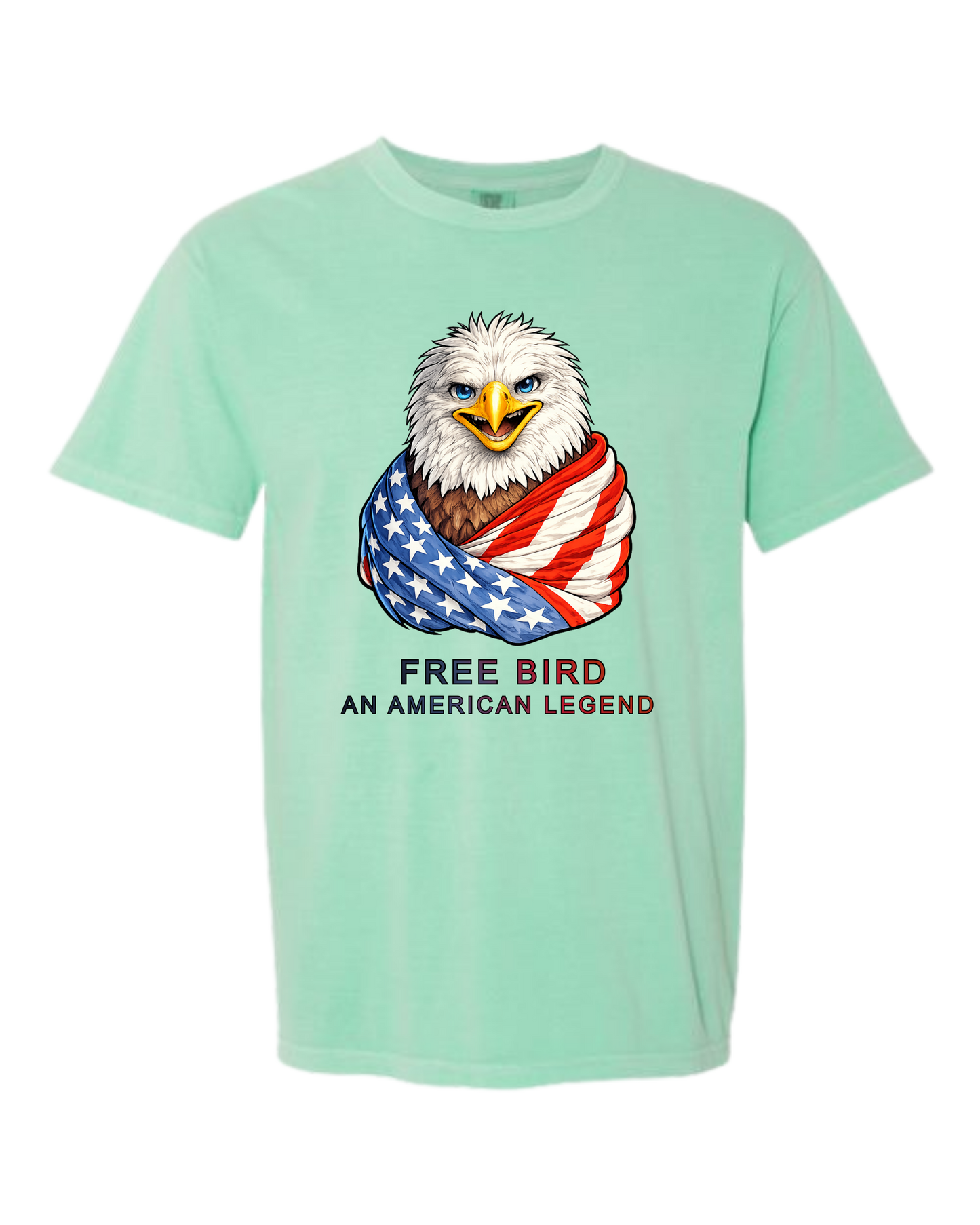 Free Bird An American Legend - Comfort Colors - Heavyweight Unisex Tee - Greens