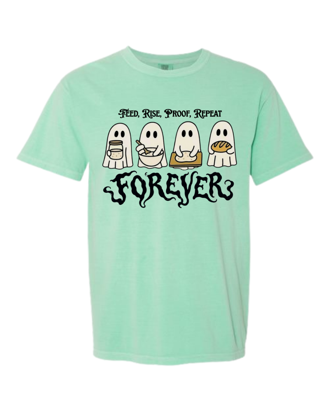 Sourdough Ghosties - Comfort Colors - Heavyweight Unisex Tee - Greens