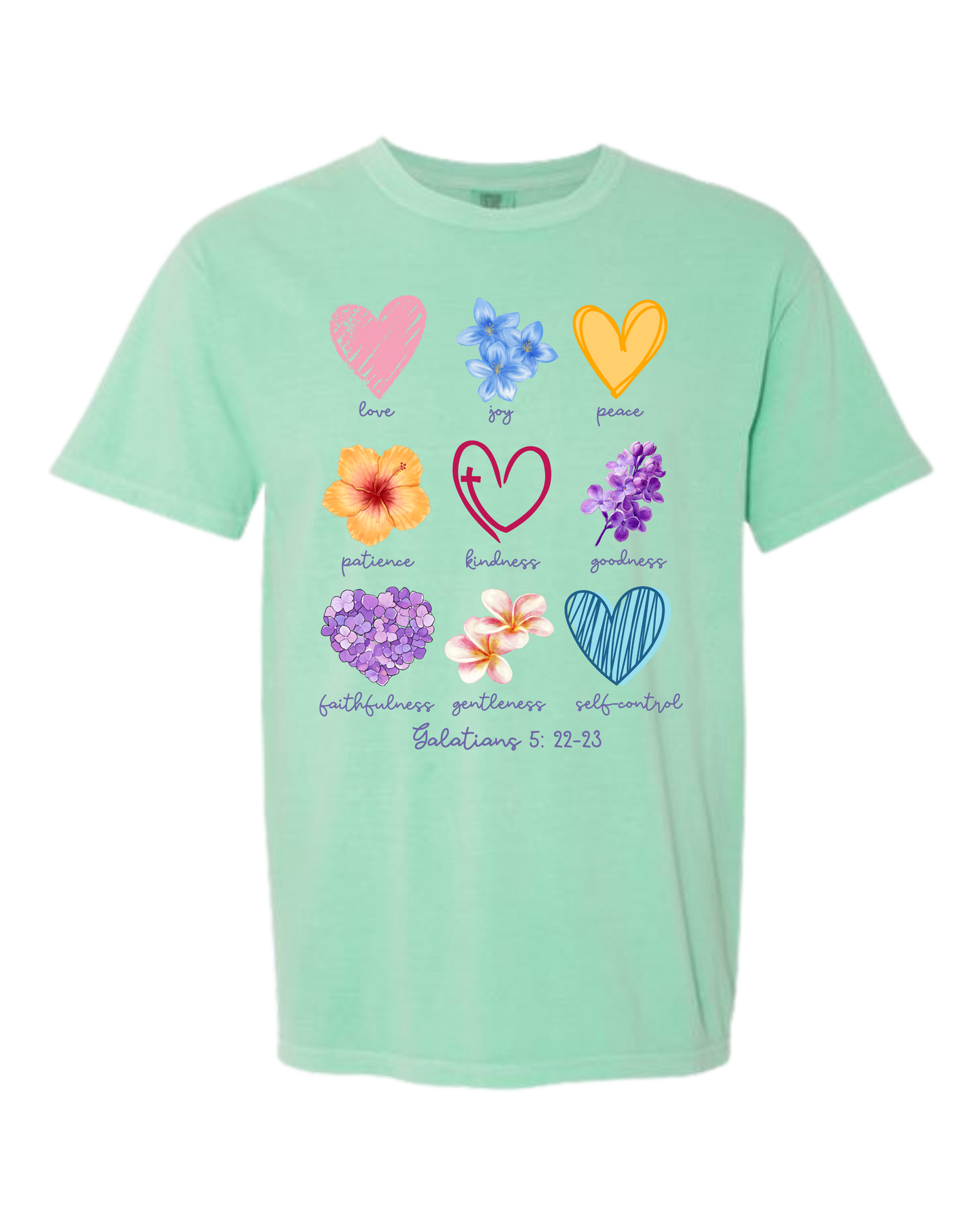 Galatians 5 - Spring - Comfort Colors - Heavyweight Unisex Tee - Greens