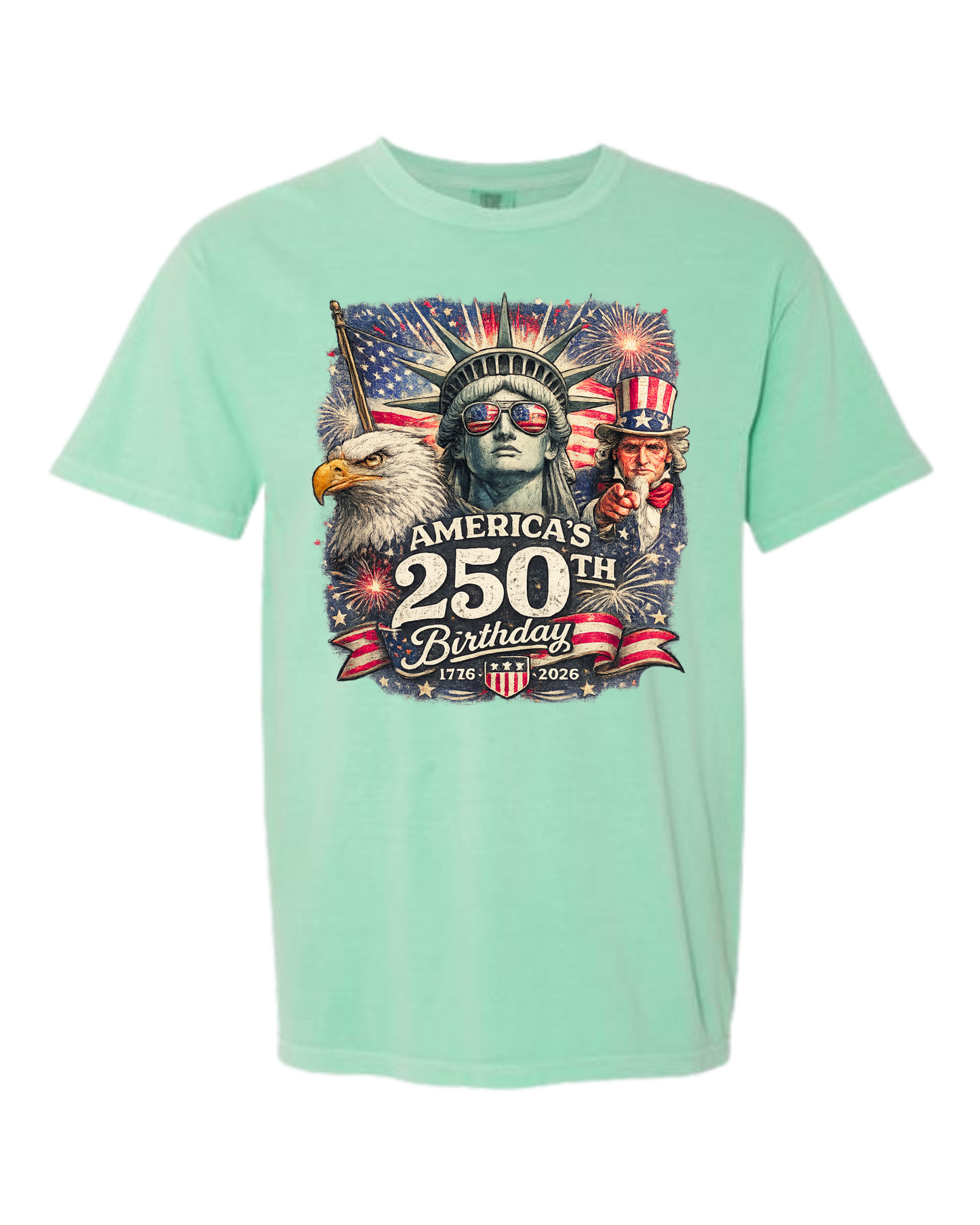 America's 250th Birthday - Comfort Colors - Heavyweight Unisex Tee - Greens