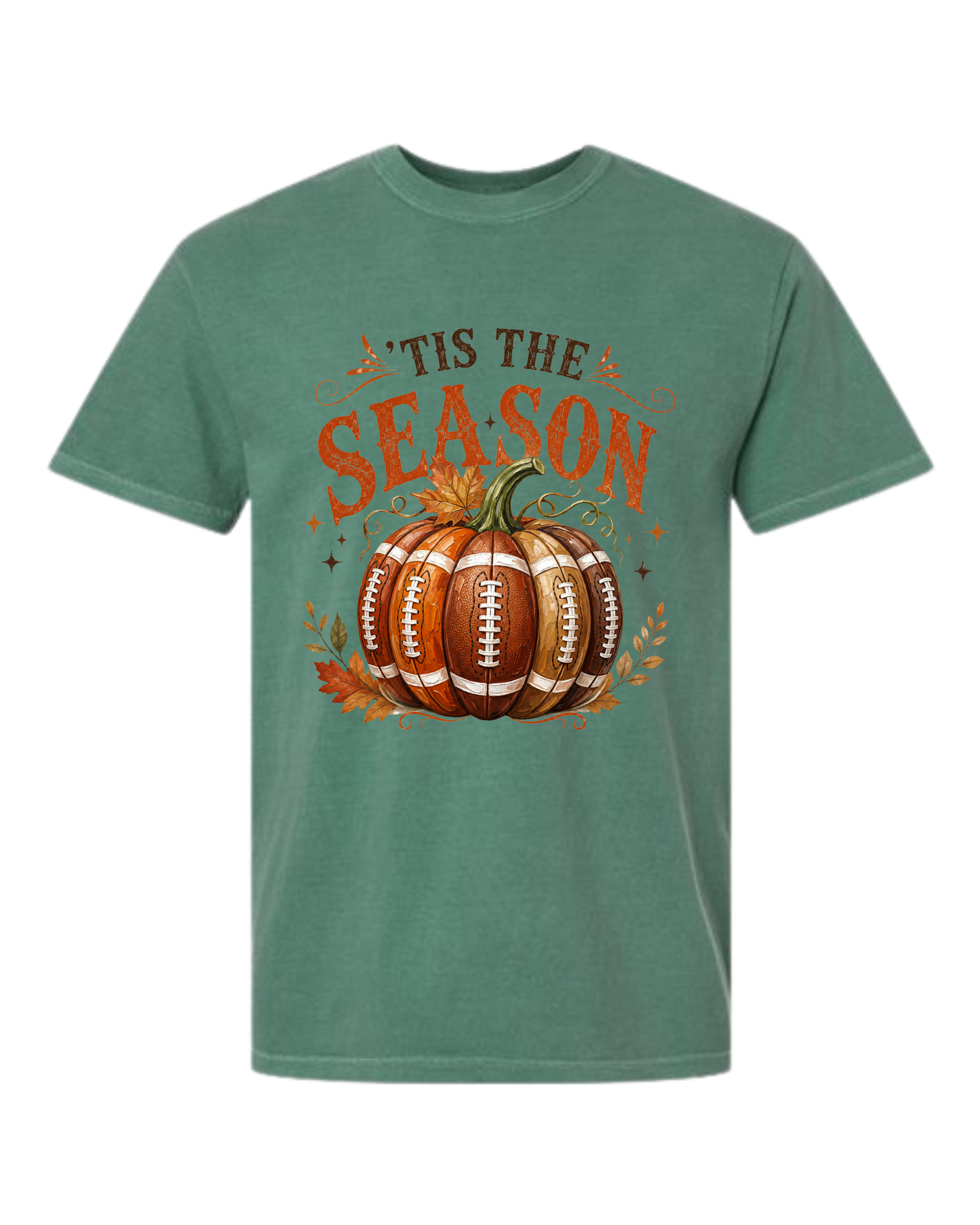 'Tis Football Season - Comfort Colors - Heavyweight Unisex Tee - Greens