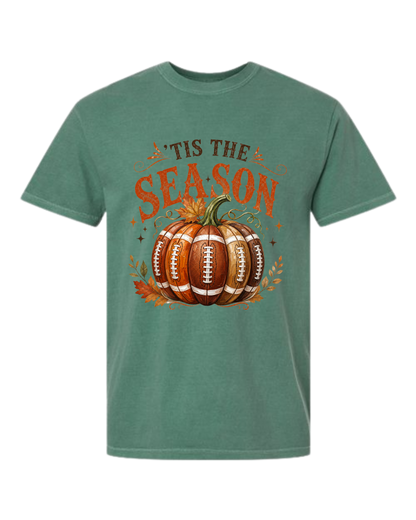 'Tis Football Season - Comfort Colors - Heavyweight Unisex Tee - Greens