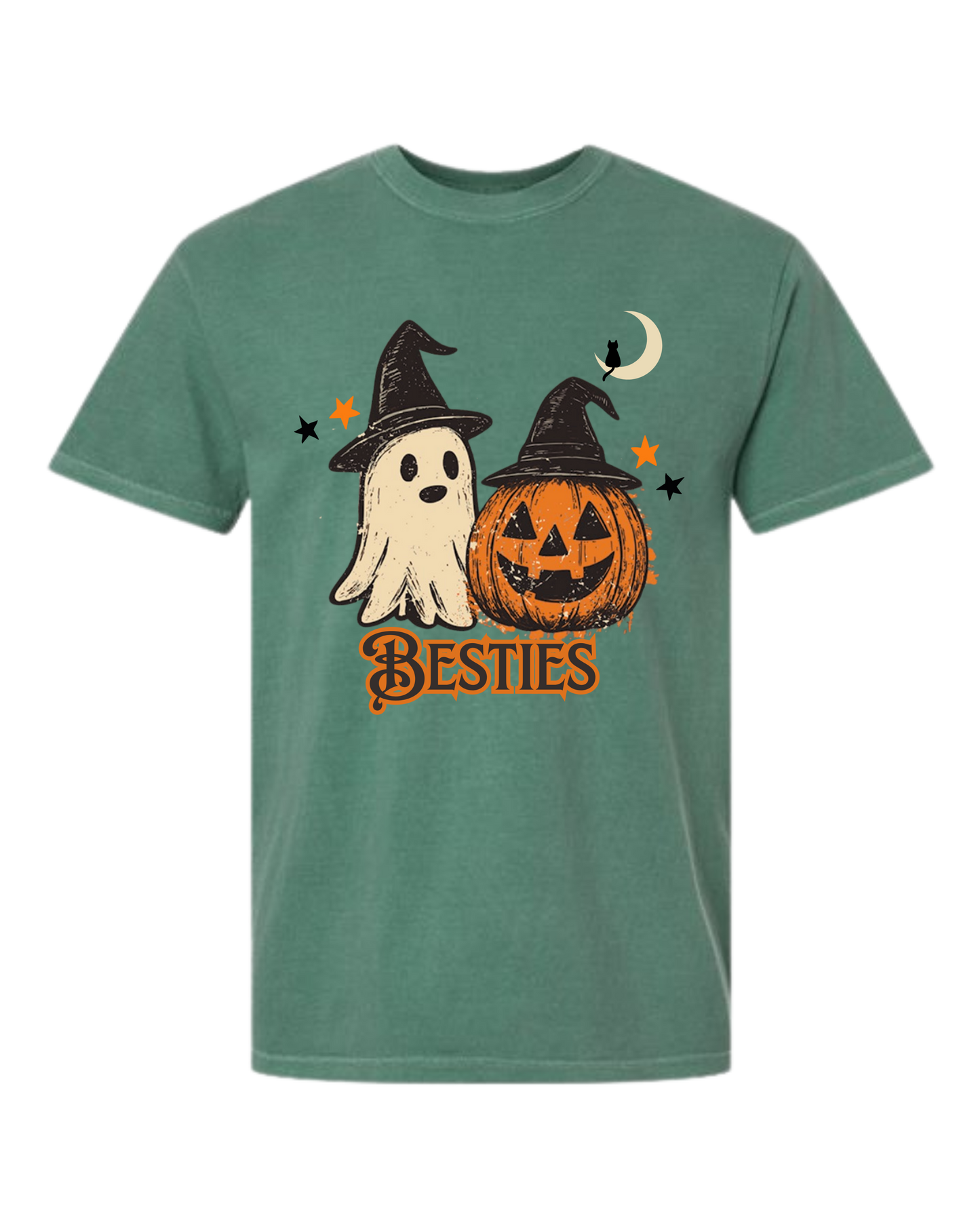 Halloween Besties - Comfort Colors - Heavyweight Unisex Tee - Greens