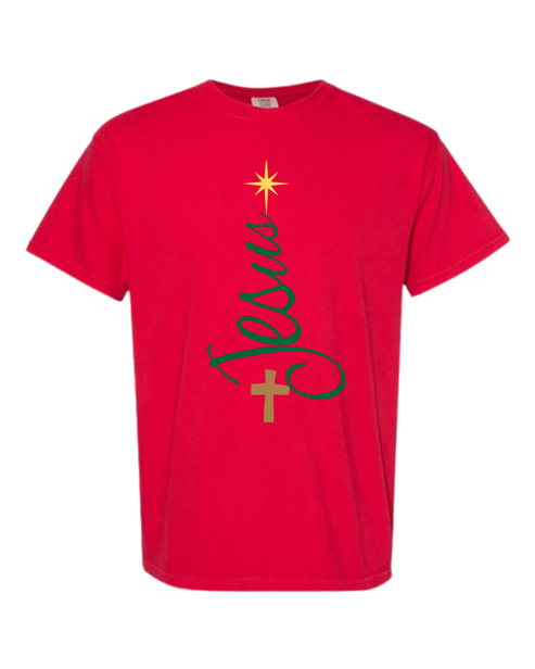 Jesus Tree - Comfort Colors - Heavyweight Unisex Tee - Reds