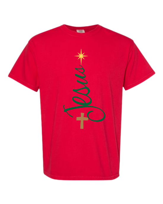 Jesus Tree - Comfort Colors - Heavyweight Unisex Tee - Reds