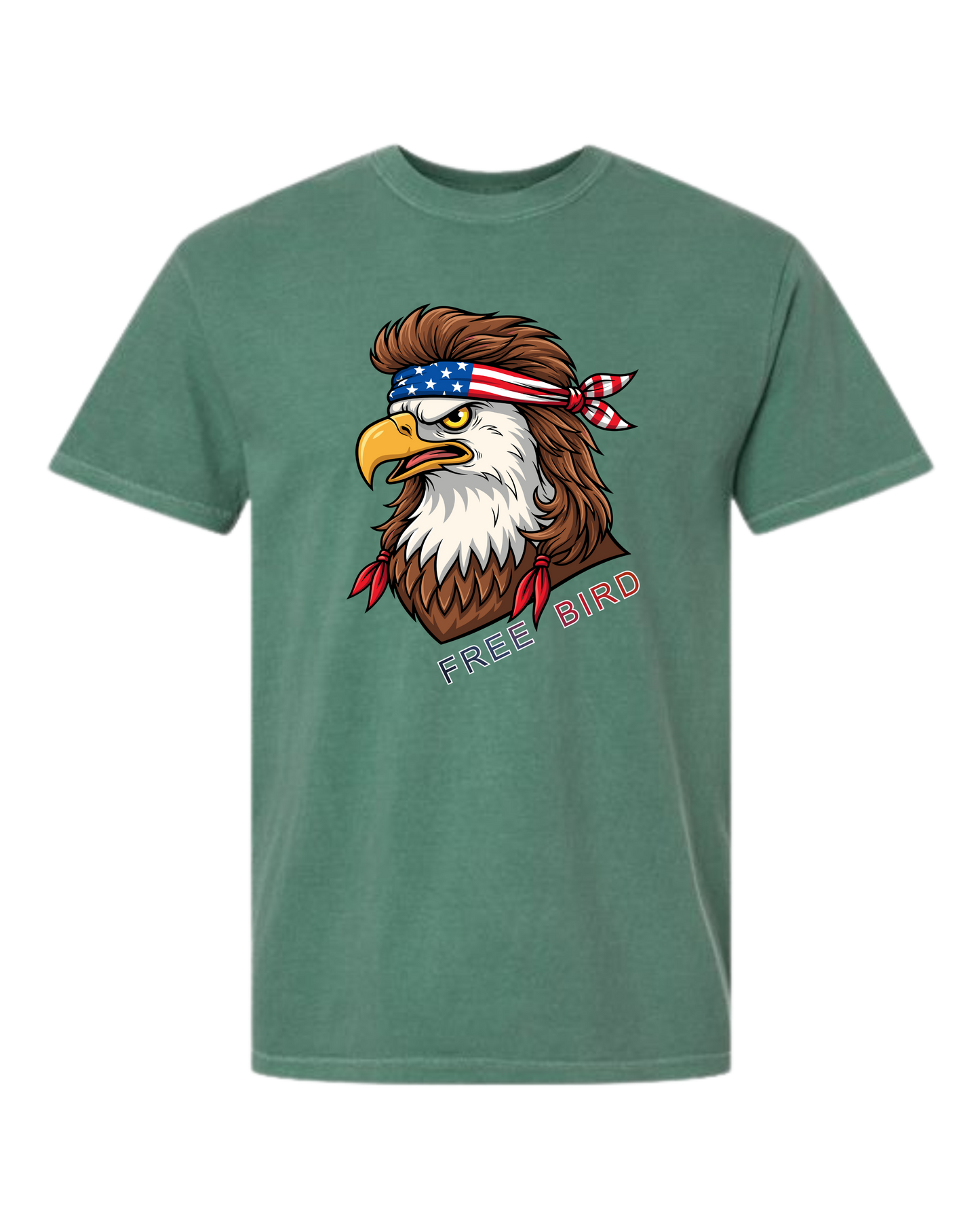 Rockin Free Bird - Comfort Colors - Heavyweight Unisex Tee - Greens