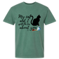 My Cat and I spill the tea about you - Comfort Colors - Heavyweight Unisex Tee - Greens