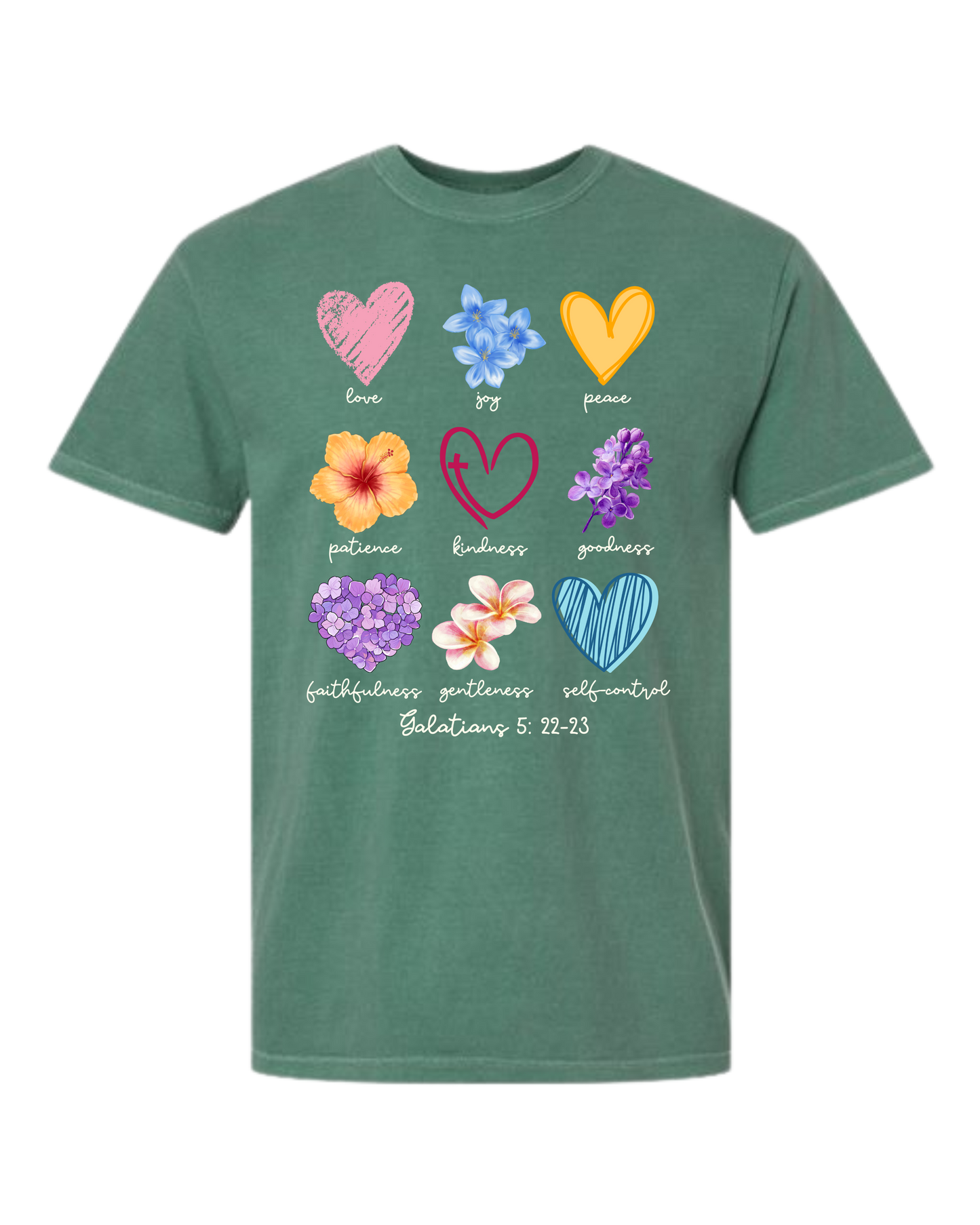 Galatians 5 - Spring - Comfort Colors - Heavyweight Unisex Tee - Greens