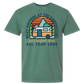 What Happens At The Campground - Comfort Colors - Heavyweight Unisex Tee - Greens