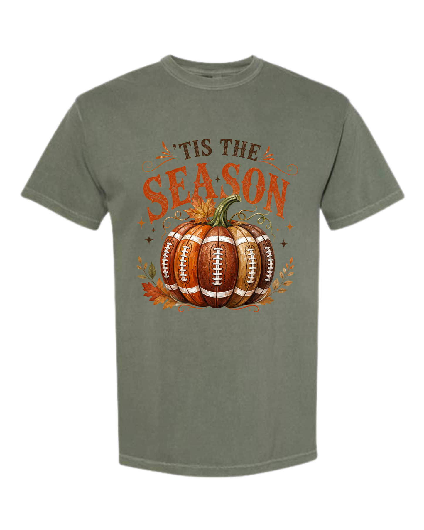 'Tis Football Season - Comfort Colors - Heavyweight Unisex Tee - Greens