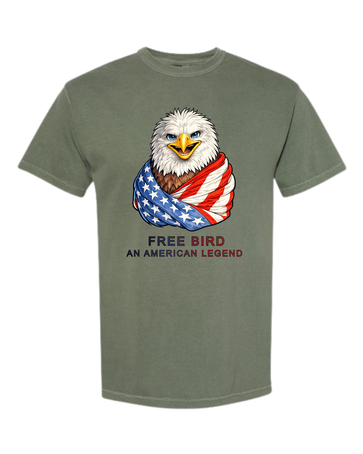 Free Bird An American Legend - Comfort Colors - Heavyweight Unisex Tee - Greens