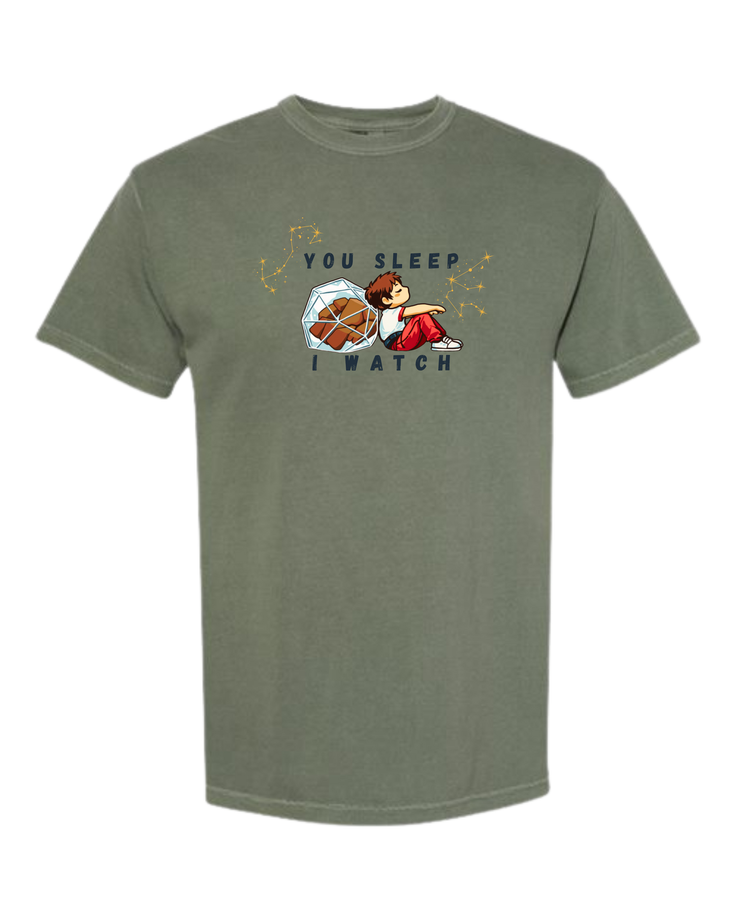 You Sleep I Watch - Comfort Colors - Heavyweight Unisex Tee - Greens
