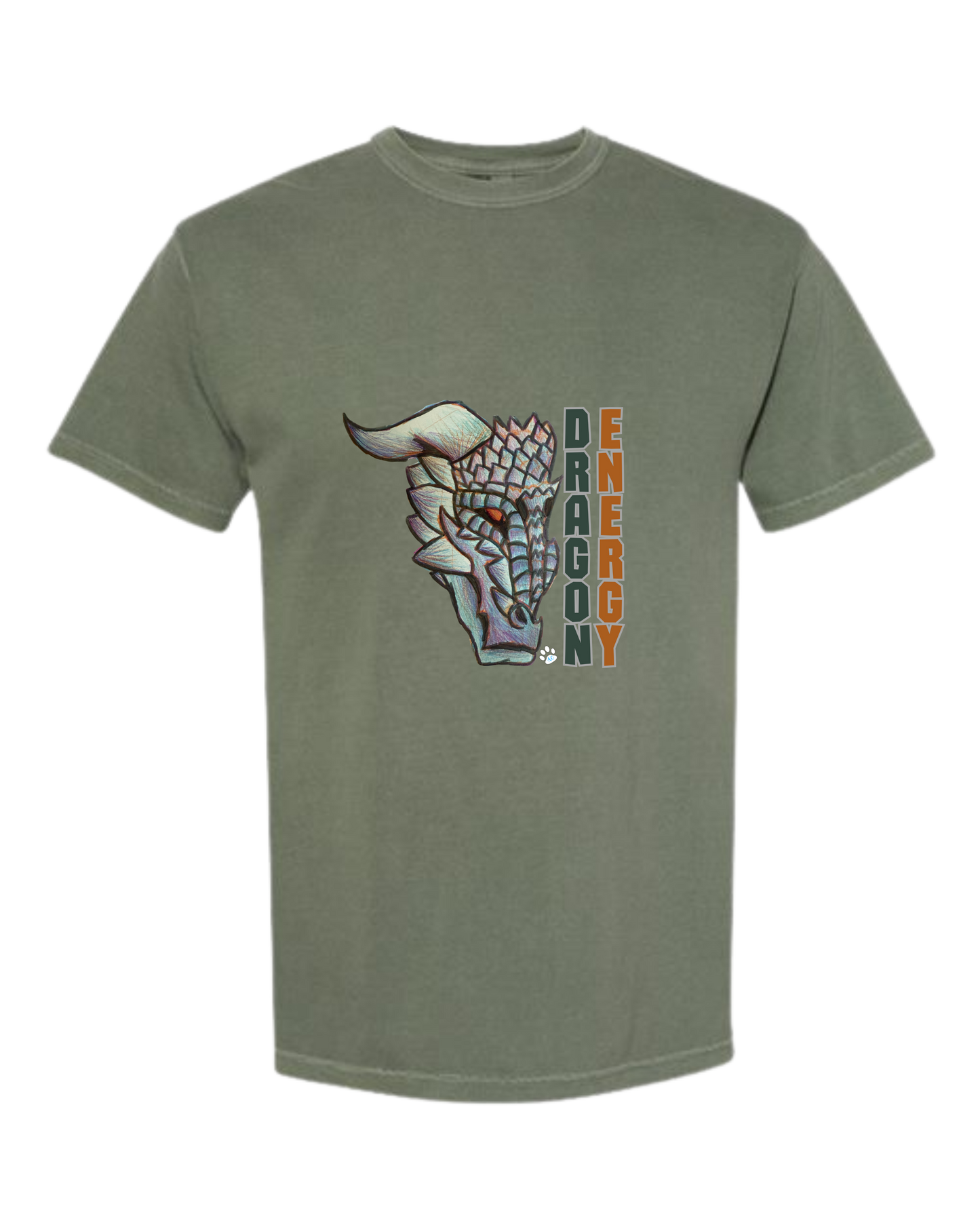 Dragon Energy - Comfort Colors - Heavyweight Unisex Tee - Greens