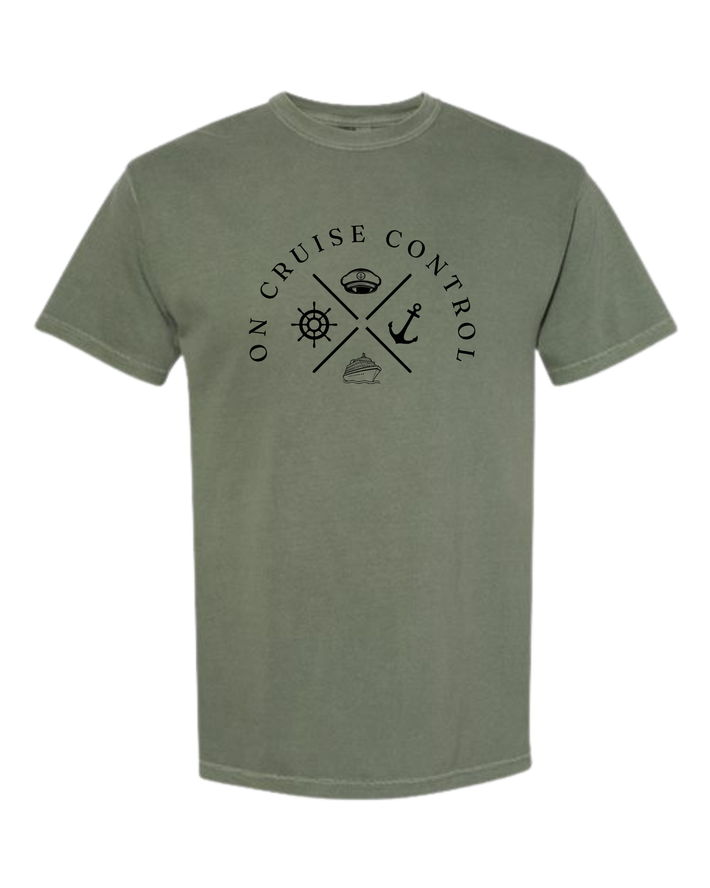 On Cruise Control - Comfort Colors - Heavyweight Unisex Tee - Greens