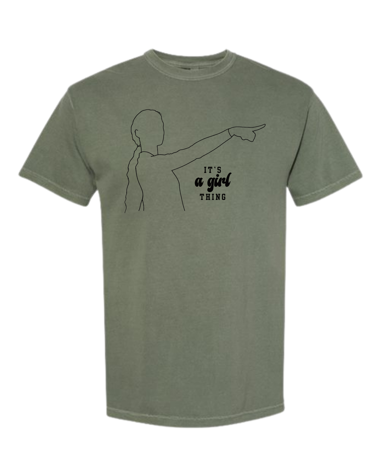 It's A Girl Thing - Comfort Colors - Heavyweight Unisex Tee - Greens