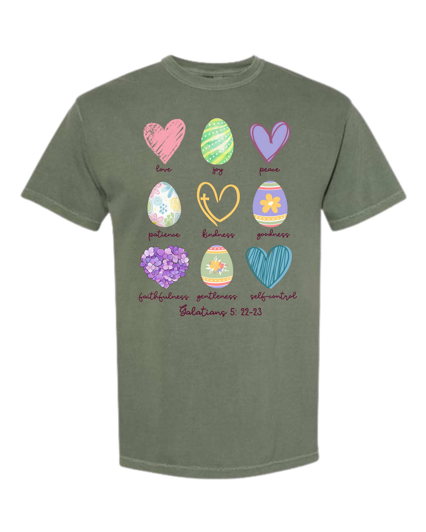 Galatians 5 - Easter - Comfort Colors - Heavyweight Unisex Tee - Greens