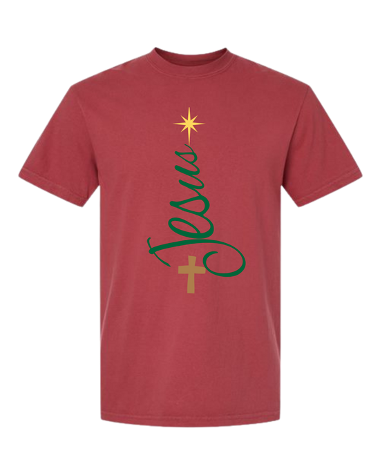 Jesus Tree - Comfort Colors - Heavyweight Unisex Tee - Reds