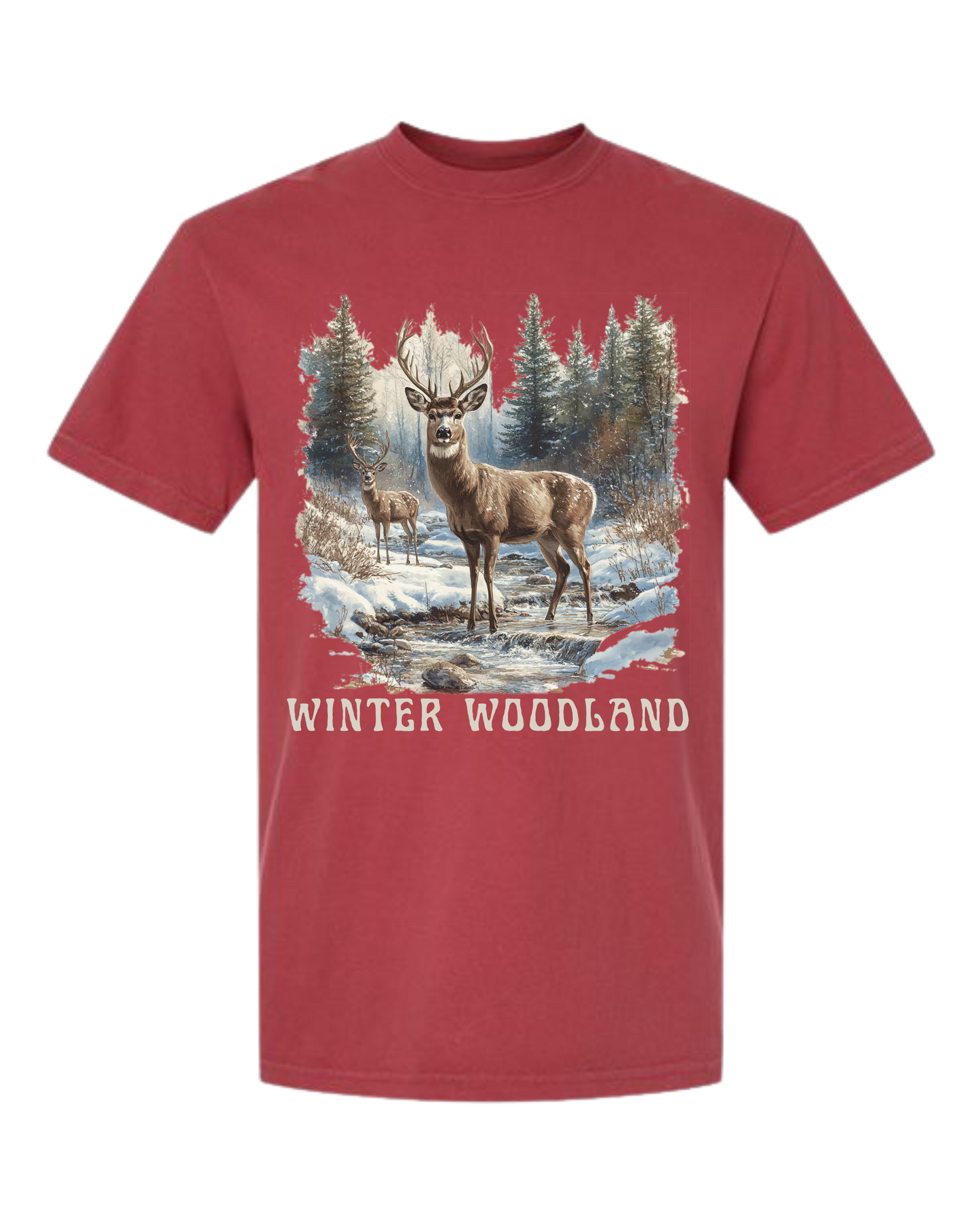 Winter Woodland - Comfort Colors - Heavyweight Unisex Tee - Reds