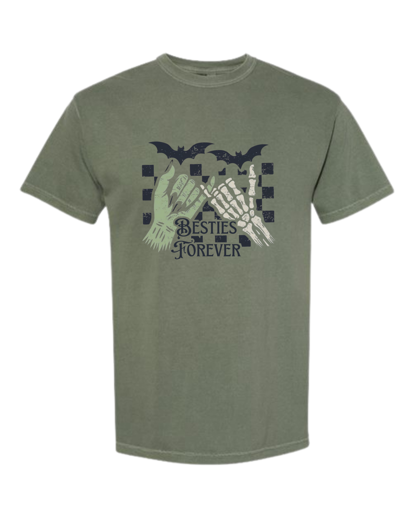 Besties Forever - Comfort Colors - Heavyweight Unisex Tee - Greens