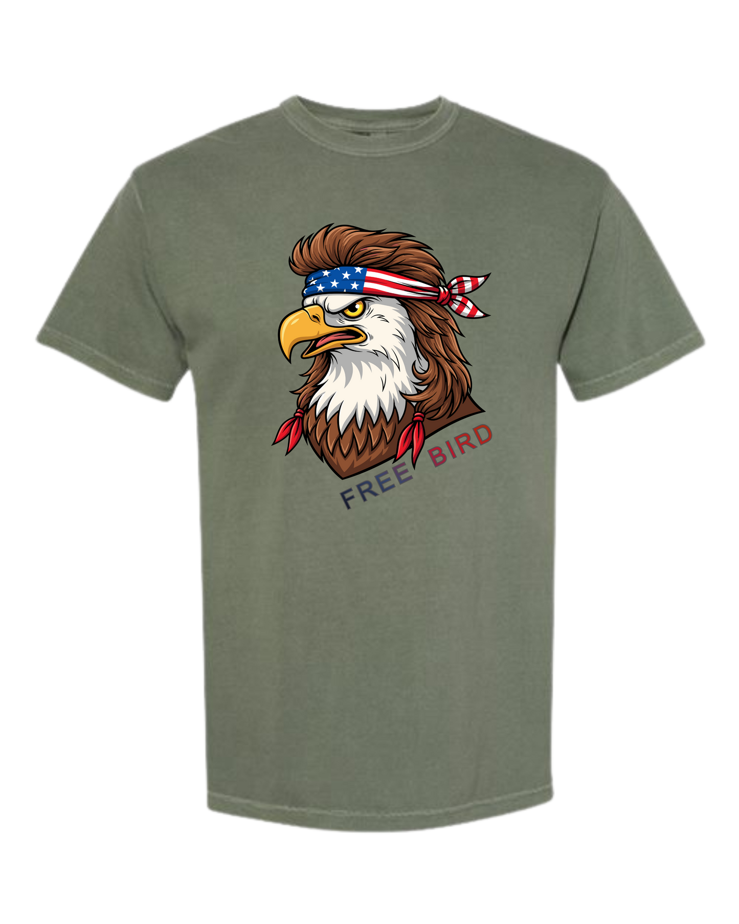 Rockin Free Bird - Comfort Colors - Heavyweight Unisex Tee - Greens