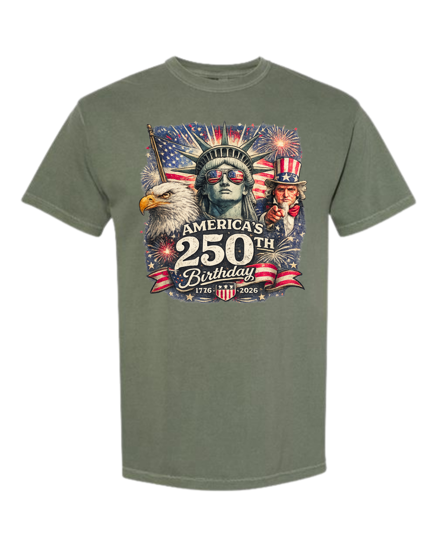 America's 250th Birthday - Comfort Colors - Heavyweight Unisex Tee - Greens