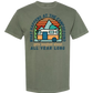 What Happens At The Campground - Comfort Colors - Heavyweight Unisex Tee - Greens