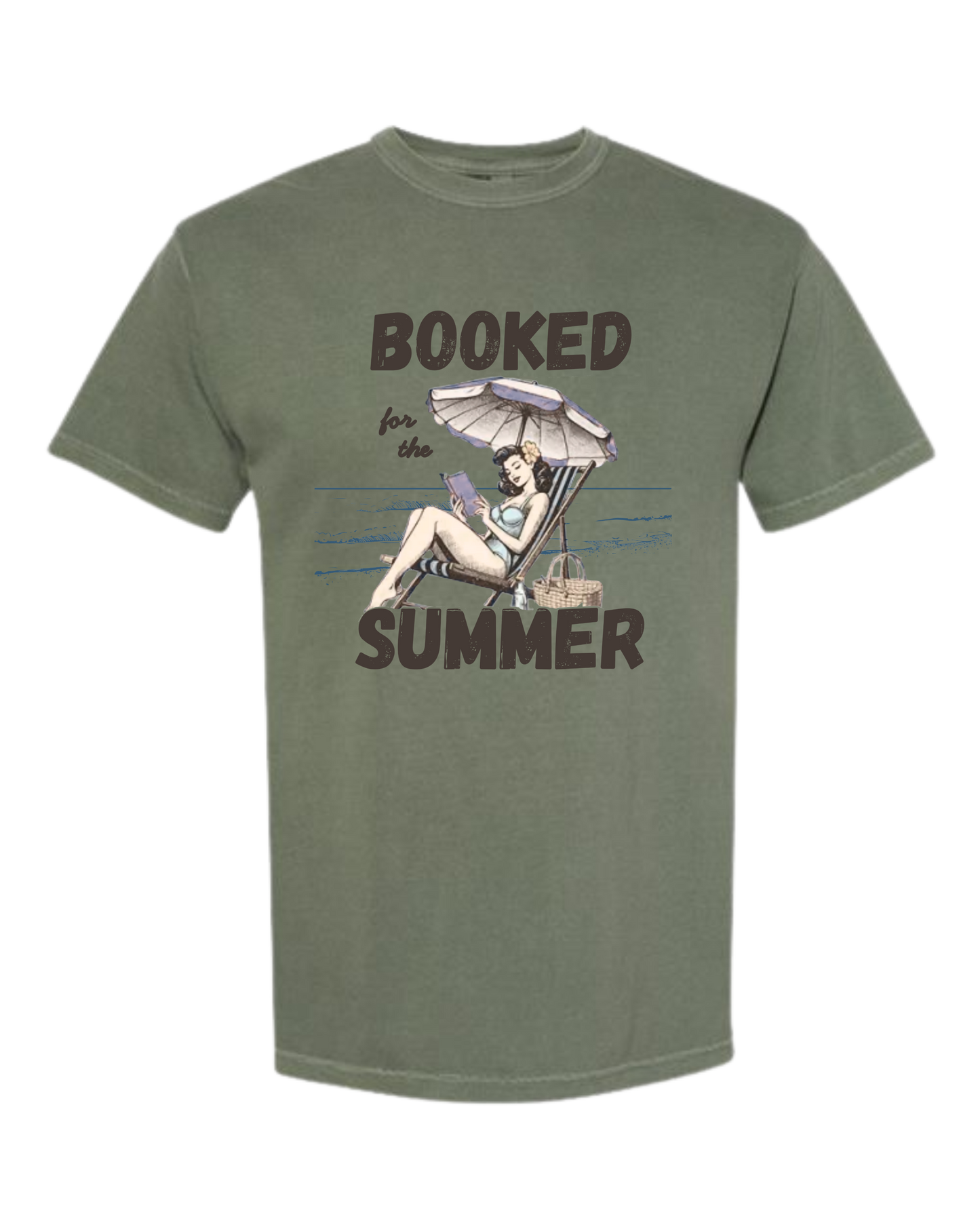 Booked for the Summer - Comfort Colors - Heavyweight Unisex Tee - Greens