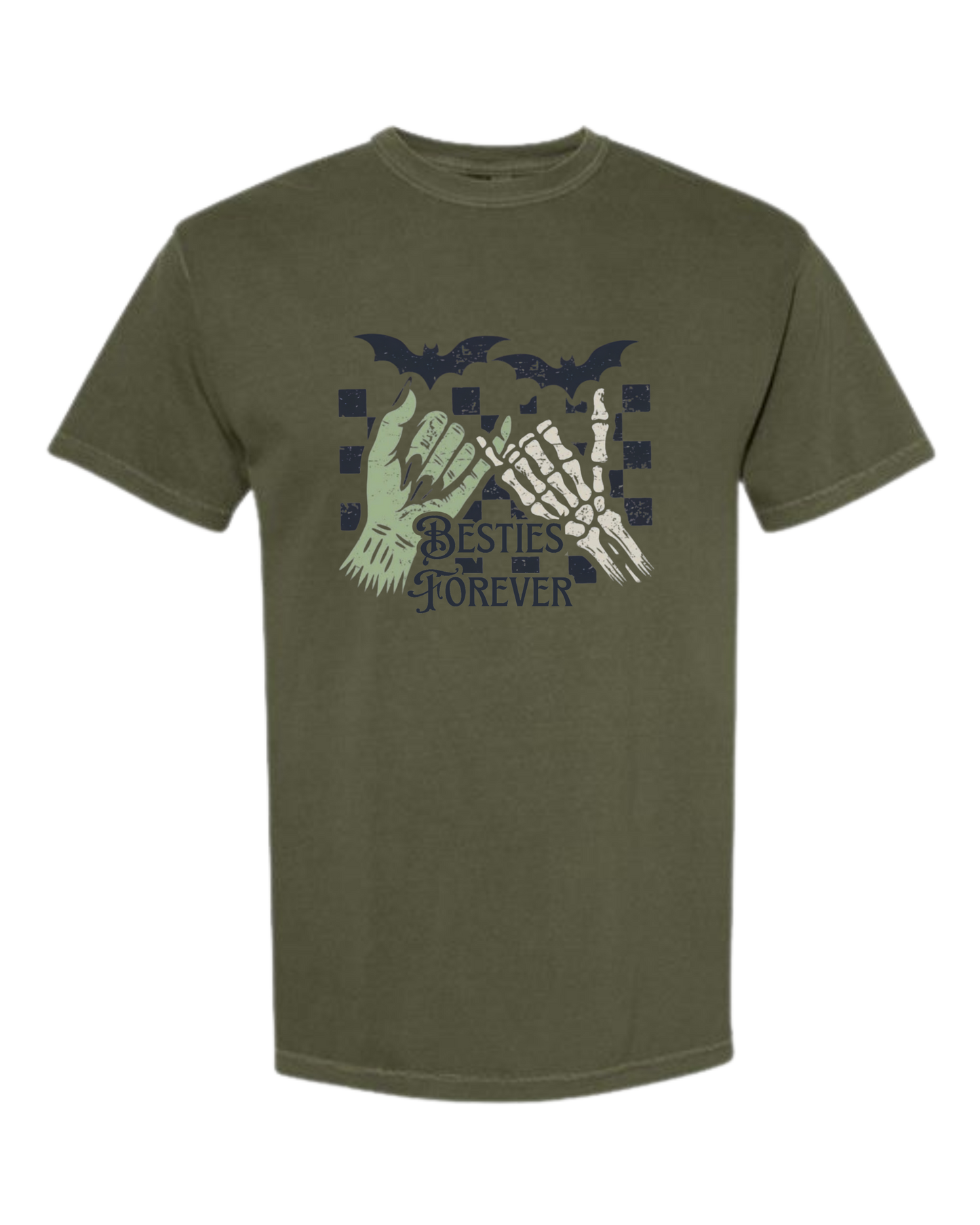 Besties Forever - Comfort Colors - Heavyweight Unisex Tee - Greens