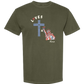 Loves Jesus & America too - Comfort Colors - Heavyweight Unisex Tee - Greens