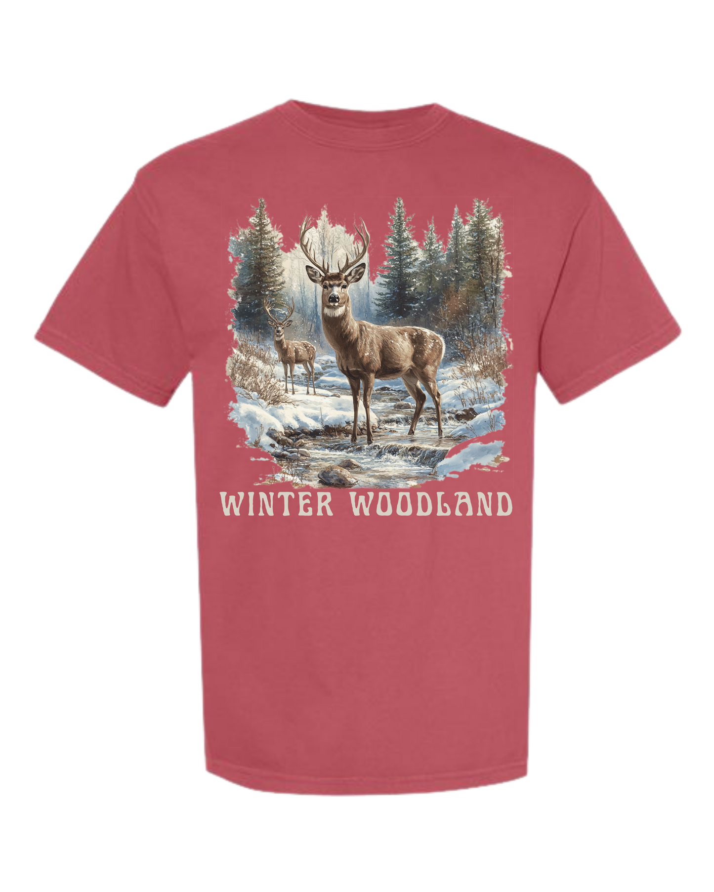 Winter Woodland - Comfort Colors - Heavyweight Unisex Tee - Reds
