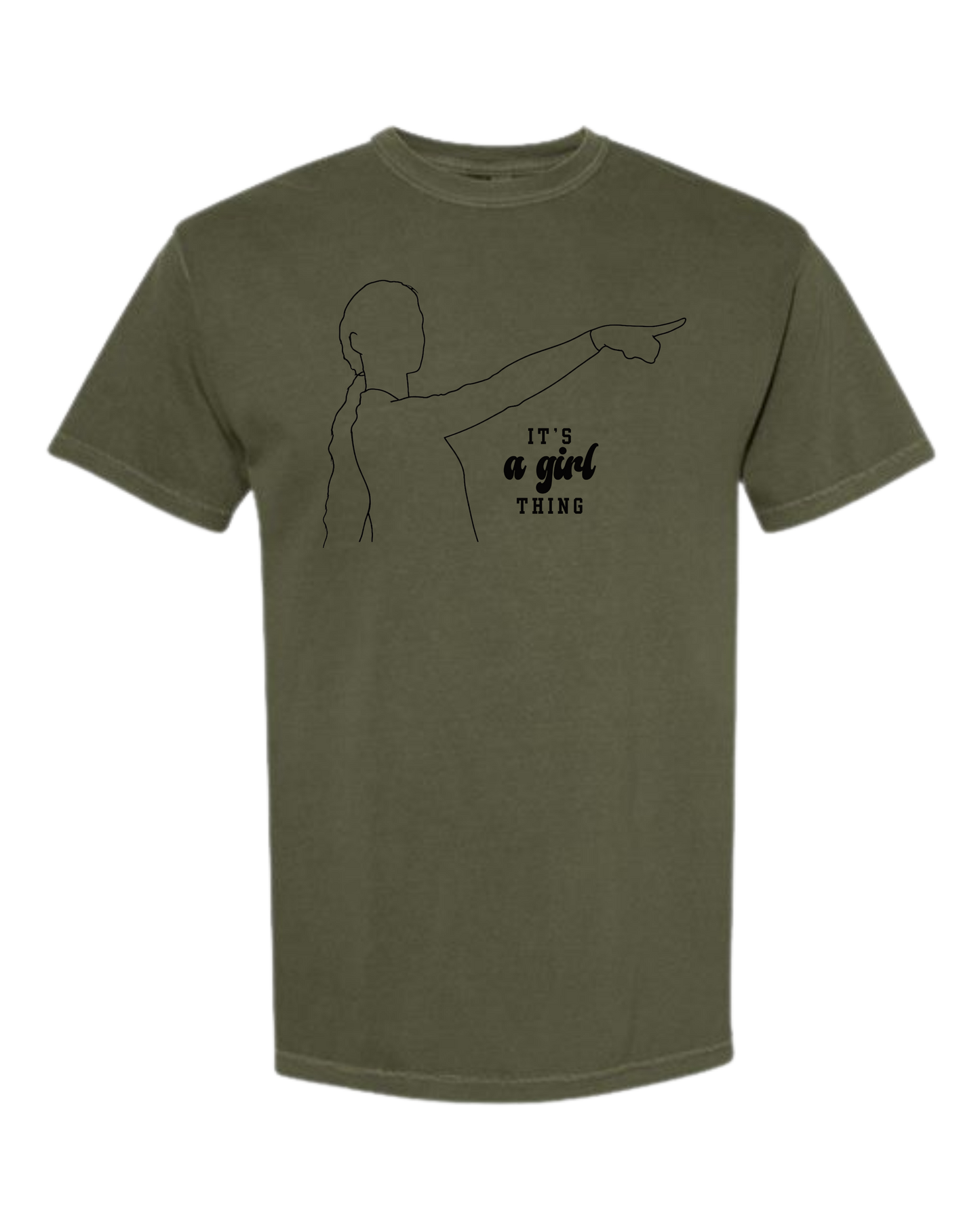 It's A Girl Thing - Comfort Colors - Heavyweight Unisex Tee - Greens