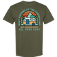 What Happens At The Campground - Comfort Colors - Heavyweight Unisex Tee - Greens