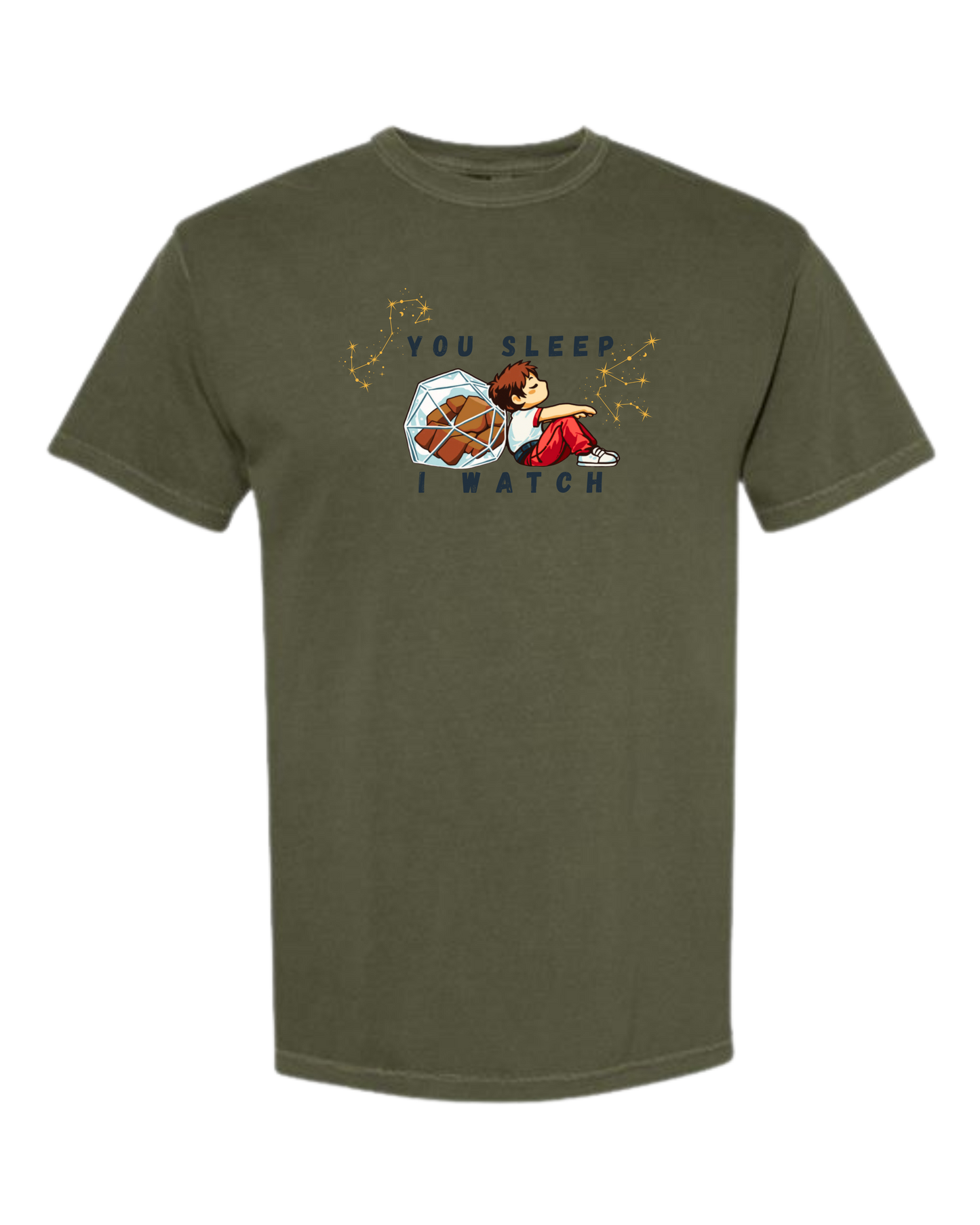You Sleep I Watch - Comfort Colors - Heavyweight Unisex Tee - Greens